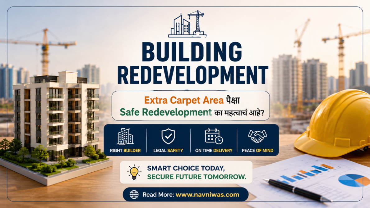 Building Redevelopment Guide Maharashtra | Redevelopment Carpet Area Tips | Society Redevelopment