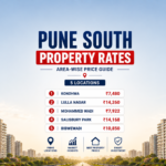 Pune South Property Rates featuring area-wise flat price guide for Kondhwa, Lulla Nagar, Mohammed Wadi, Salisbury Park and Bibwewadi in Pune.