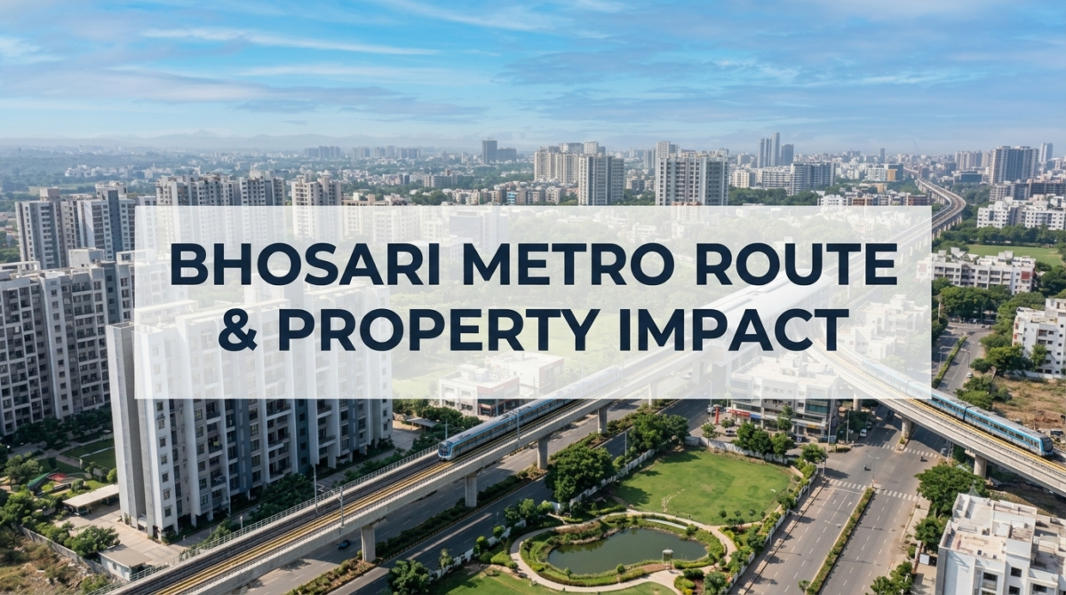 Bhosari Metro Route and nearby property connectivity