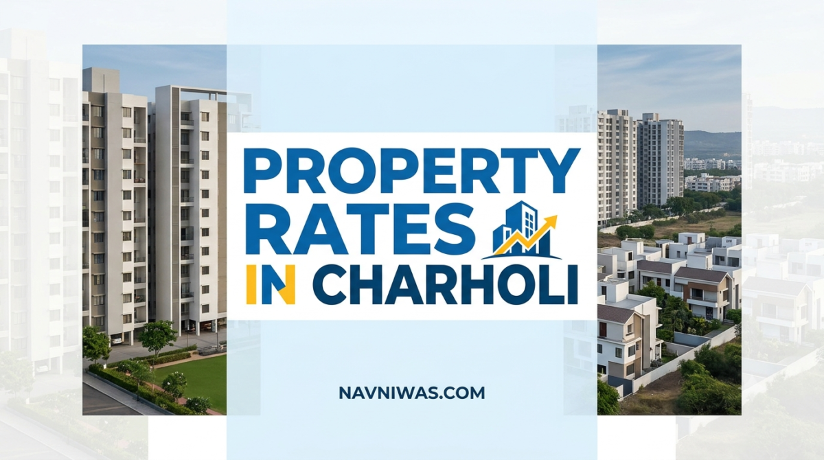 Map and infrastructure breakdown of property rates in Charholi Budruk PCMC Pune